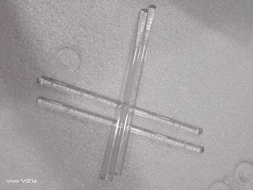 Rod Glass - 300 x 10 mm, Borosilicate Glass, Transparent Color, Ideal for Physics Lab Applications