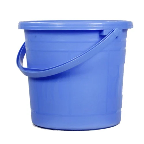Blue Plastic Bucket - HDPE, 20L, Rigid Round Shape | Polished Finish, Ideal for Various Storage and 