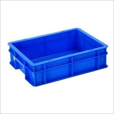 Plastic Crates - 35 Liter Capacity, Blue HDPE Material | Single Faced Design