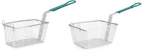 Deep Fryer Basket - Stainless Steel, 25.5x13x12 cm & 25.5x19.5x13 cm Sizes | Durable, Convenient, Lo