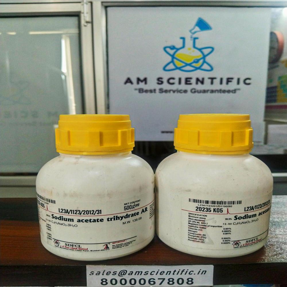 Sodium Acetate Trihydrate Ar - Cas No: 6131-90-4