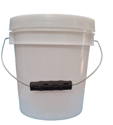 White PPCP Paint Bucket - 10 Kg Capacity | Durable, Impact-Resistant, Airtight Lid, Ergonomic Handle
