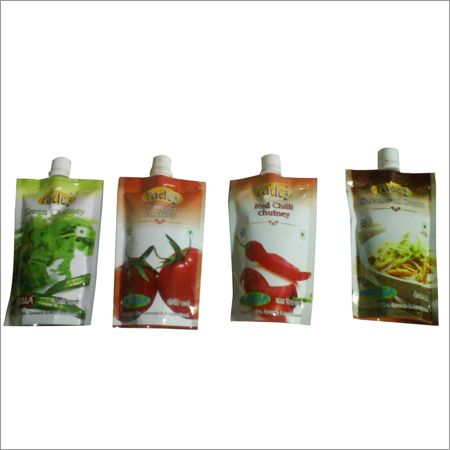 Pickle Packaging Spout Pouch - PET, 3x8 Inch | Multi-Color, Soft, 3-Side Seal, High Tensile Strength