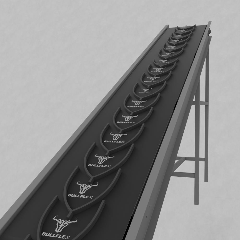 Sy-15 Moon Chevron Conveyor Belt - Color: Black