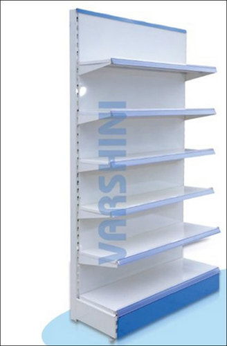 Wall Mounted Display Rack - 5 Feet Height, 6 Shelves | Powder Coated Finish, High Quality, White and
