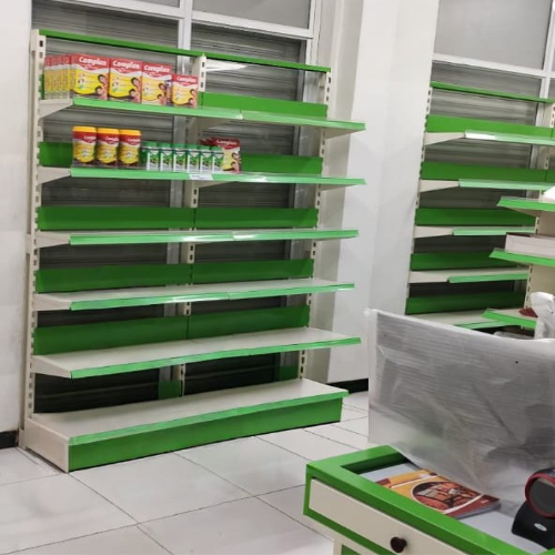 Supermarket Glass Side Display Racks - Color: White