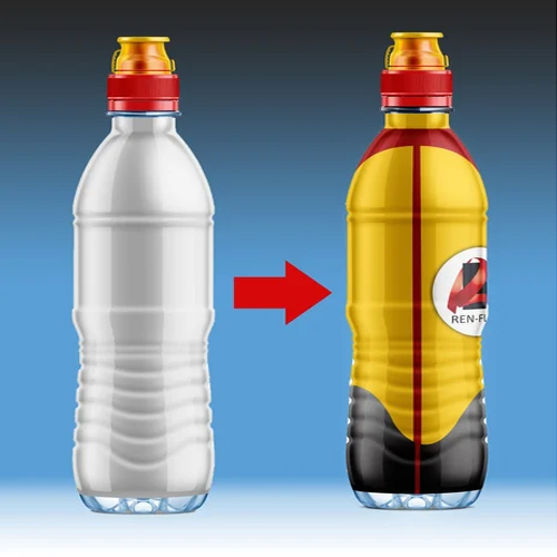 Printed Bottles Sticker - High-Quality PVC Material | Modern, Attractive Design, Custom Printing Opt