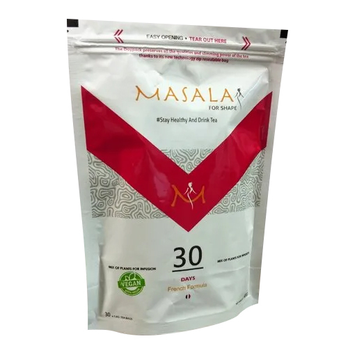 Tea Packaging Stand Up Zipper Pouch - PVC Material, Multiple Sizes Available, Various Colors | Digit