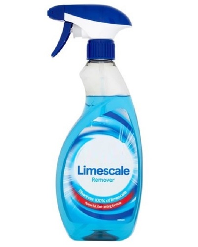 Limescale Remover - Plastic Bottle Packaging, Blue Liquid Form for Efficient Cleaning