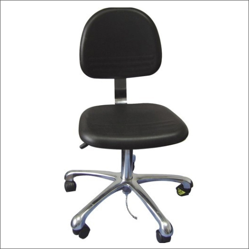 Chrome Base ESD Chair - Electro-Static Dissipating Fabric, Medium Back with Adjustable Height and Lo