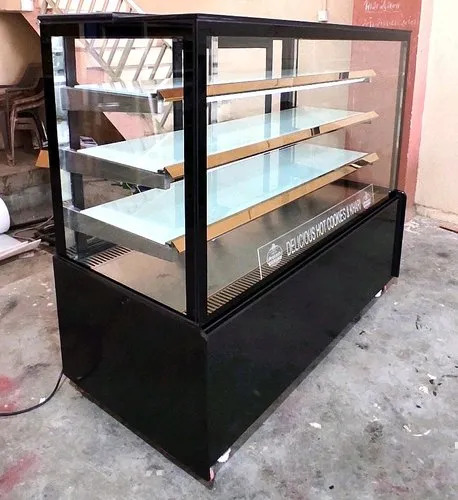 4 Shelves Sweet And Namkeen Display Counter - Color: Transparent