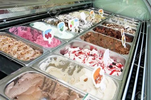 Electric Ice Cream Display Counter - Premium Quality, Polished Acrylic, White Finish | 1-Year Warran