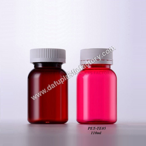 Transparent Pet Tablet Bottle With Temper Evident Cap
