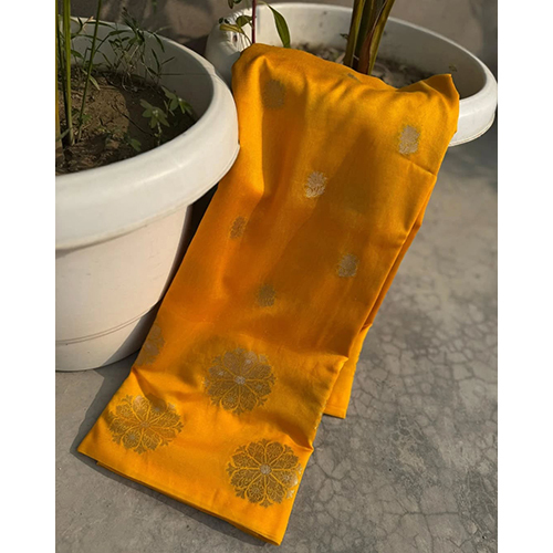 Banarasi Dyeble Warm Silk Saree - Color: Yellow