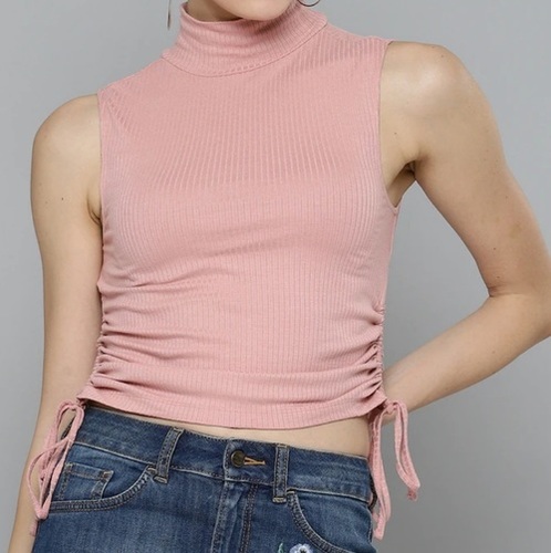 100% Cotton & Poly Cotton 160 GSM Girls Casual Tops - Sleeveless, Sizes XXS to XXXL, Multiple Attrac