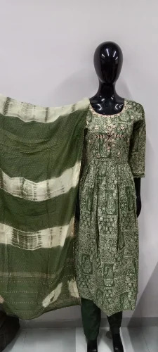 Nyra Cut Kurti Pant Dupatta Set - Color: Multicolor