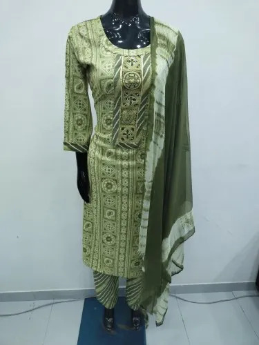 Kurti Pant Dupatta Set - Color: Multicolor