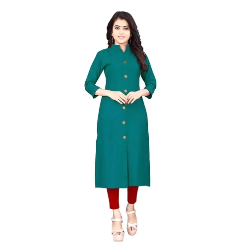 Ladies Selfie Kurtis - Rayon, Size XL, A-Line Style, Available in Various Colors | Washable, Perfect