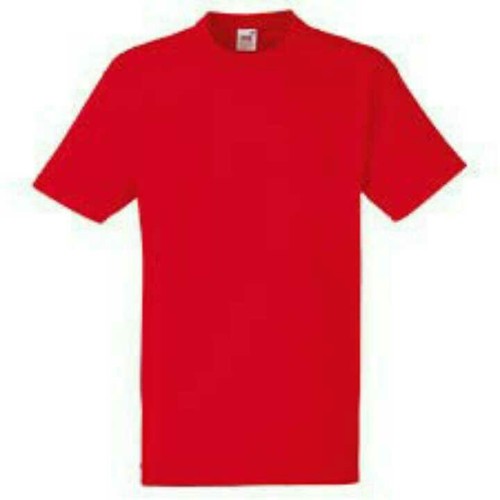 Cotton Red Round Neck T Shirt 