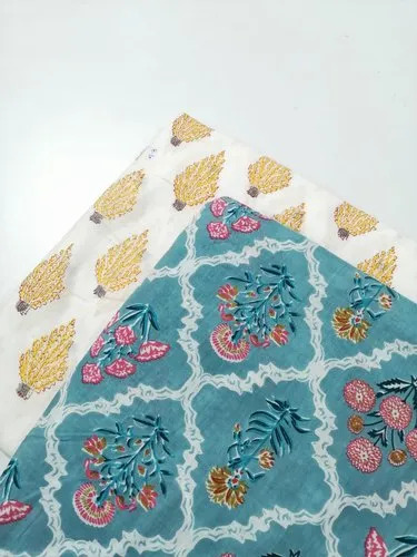 Block Printed Fabric - Color: Different Available