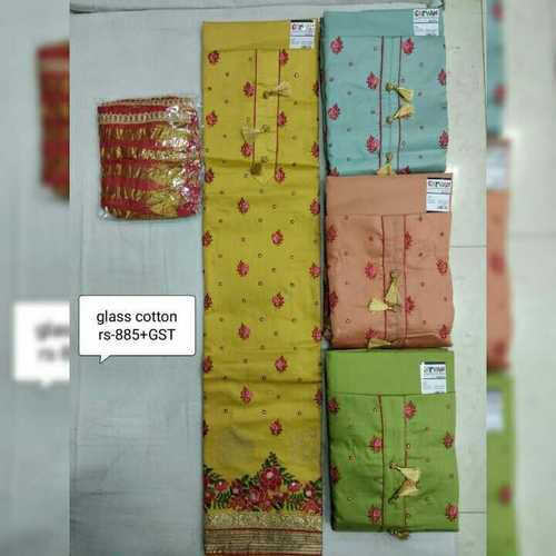 Semi-Automatic Glass Cotton Salwar Suits 