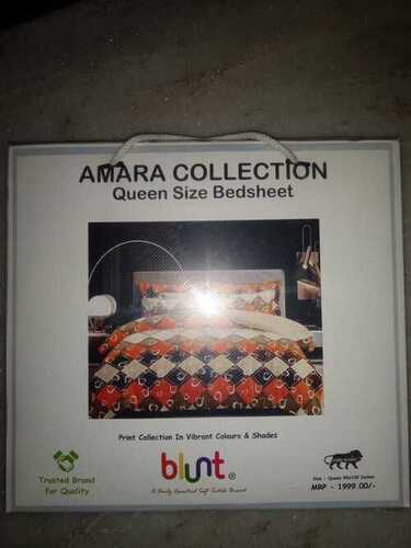 Queen Size Bedsheets - 100% Cotton, Multi Colour Printed | Quick Dry, Ideal for Home Furnishing