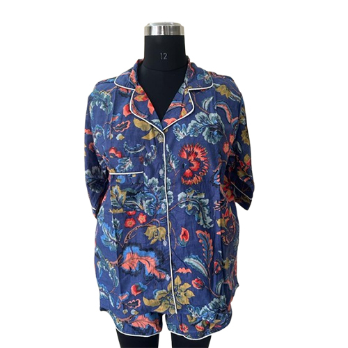 Ladies Half Night Suit - Color: Blue