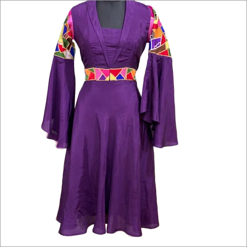 Washable Ladies One Piece Emboriedery Dress