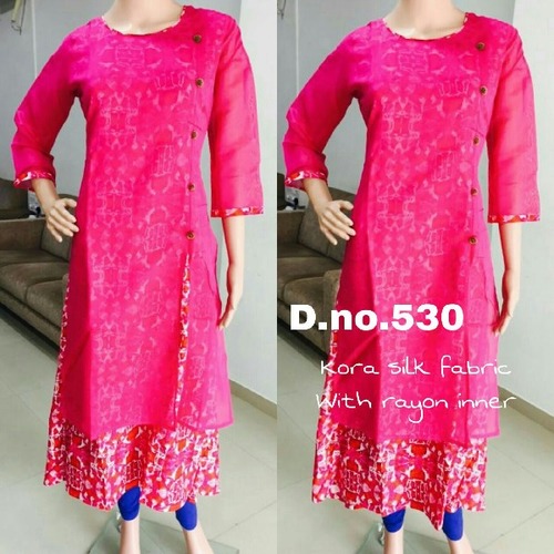 Rayon Heavy Work Kurti
