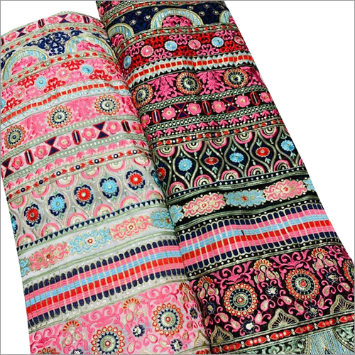 Washable Ladies Multi Colour Desinger Lehenga Fabric