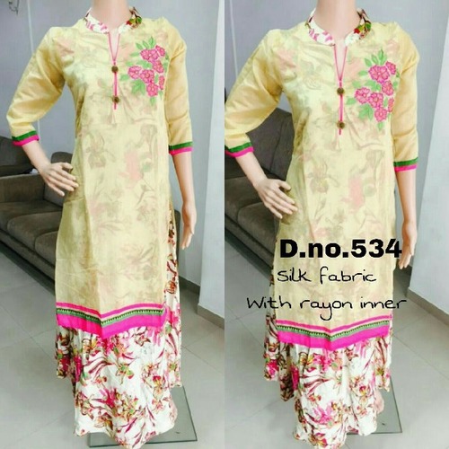 Heavy Work Kurti - Premium Fabric Quality, Available in L, XL, XXL Sizes, Multiple Color and Design 