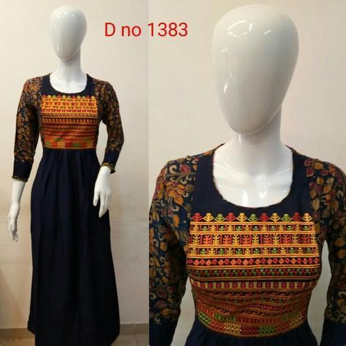 Party Wear Long Kurtis - Elegant Cotton Blend Fabric , Available in Multiple Sizes and Colors