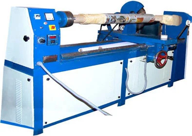 Cloth Roll Belt Cutting Machine - Color: Blue