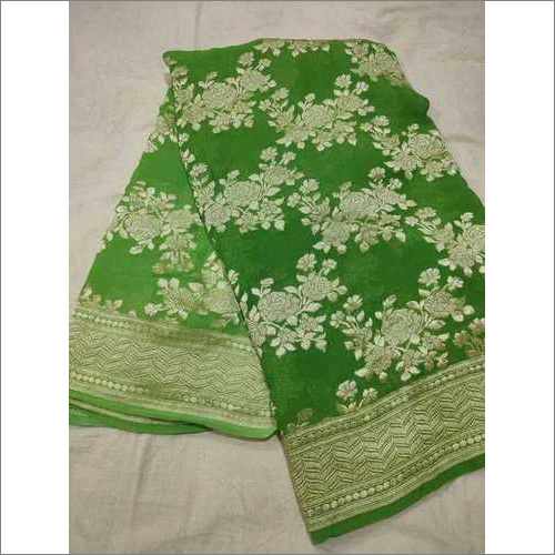 Banarasi Pure Handwoven Khaddi Georgette Dupatta