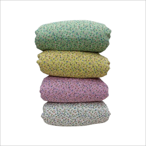 Georgette Print Fabric - Lightly Weighted Georgette, Pastel Yellow, Blue, Green & White | Ideal for 