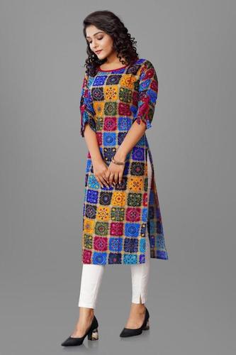 Premium Quality 14 kg Rayon Kurti - Multi Color, Trendy Ethnic Style, Full Stitched with Mill & Foil