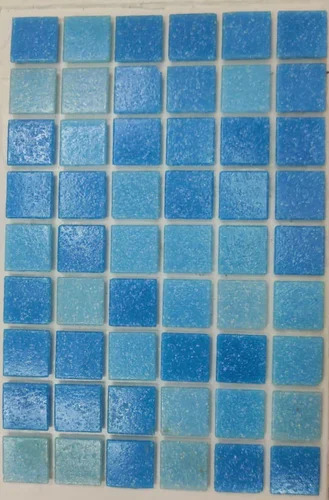 Glass Mosaic Swimming Pool Tiles - Color: Blues