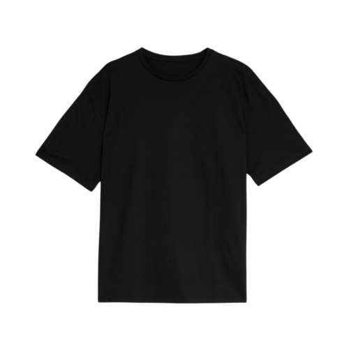 Black Drop Shoulder T Shirt For Mens - 100% Combed Cotton, Short Sleeves, O-Neck, Available in All C