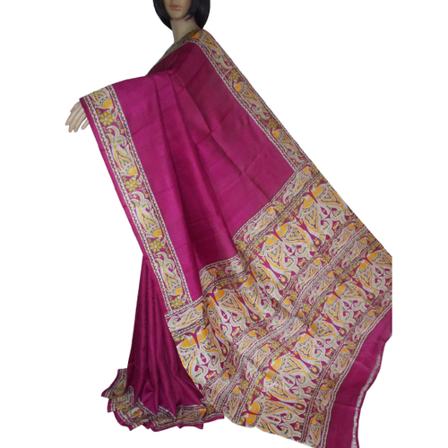 Murshidabad Silk Saree - 6.3 m Length with Blouse Piece | Premium Quality, Captivating Design, Styli