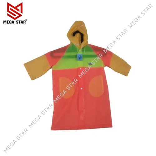 Kids Fancy Pvc Rain Coat - Color: Different Available
