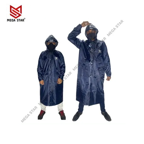 Reversible Long Raincoat - Color: Blue