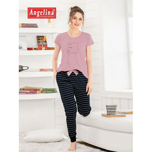 Multicolor Full Pant Night Suit