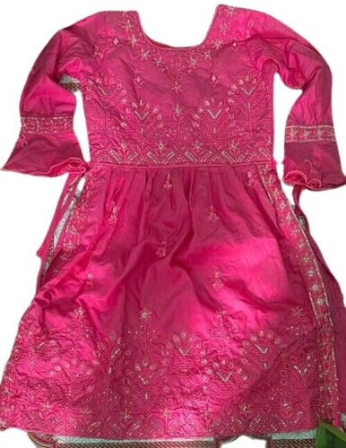 Embroidery Naira Cut Ladies Suit - Cotton Blend, Various Colors Available | Breathable, Wrinkle Free