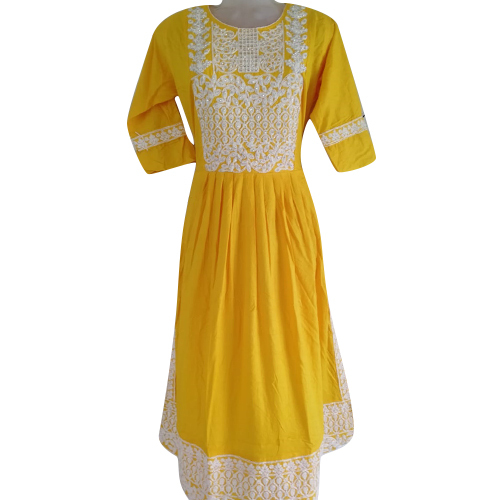 Partywear Naira Kurti With Pants - Cotton, Customized Size | Modern Style, Washable for Ladies