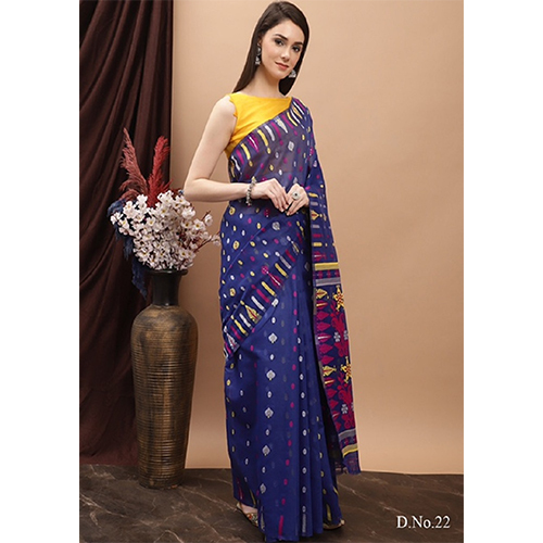 Ladies Silk Saree - Color: Blue