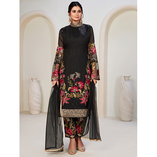 Multicolor Black Color Pakistani Suit