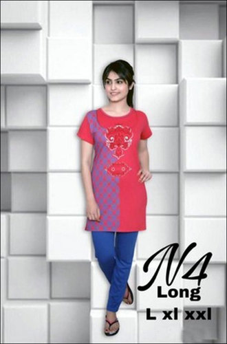 Ladies Night Suit Set - Cotton, Size M/L | Multicolor Printed, Half Sleeve, Anti-Wrinkle, Comfortabl