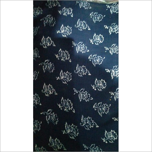 Blue Crepe Printed Kurti Fabric