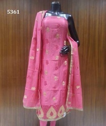Party Wear Chanderi Duptta Suits