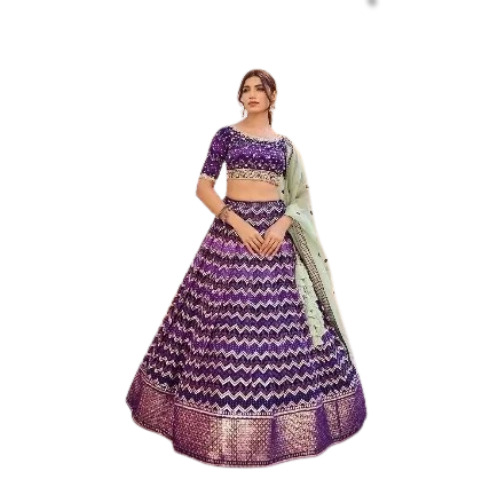 Ladies Designer Lehnga - Embroidered with Sequin and Bead Decoration , Custom Sizes Available in Mod